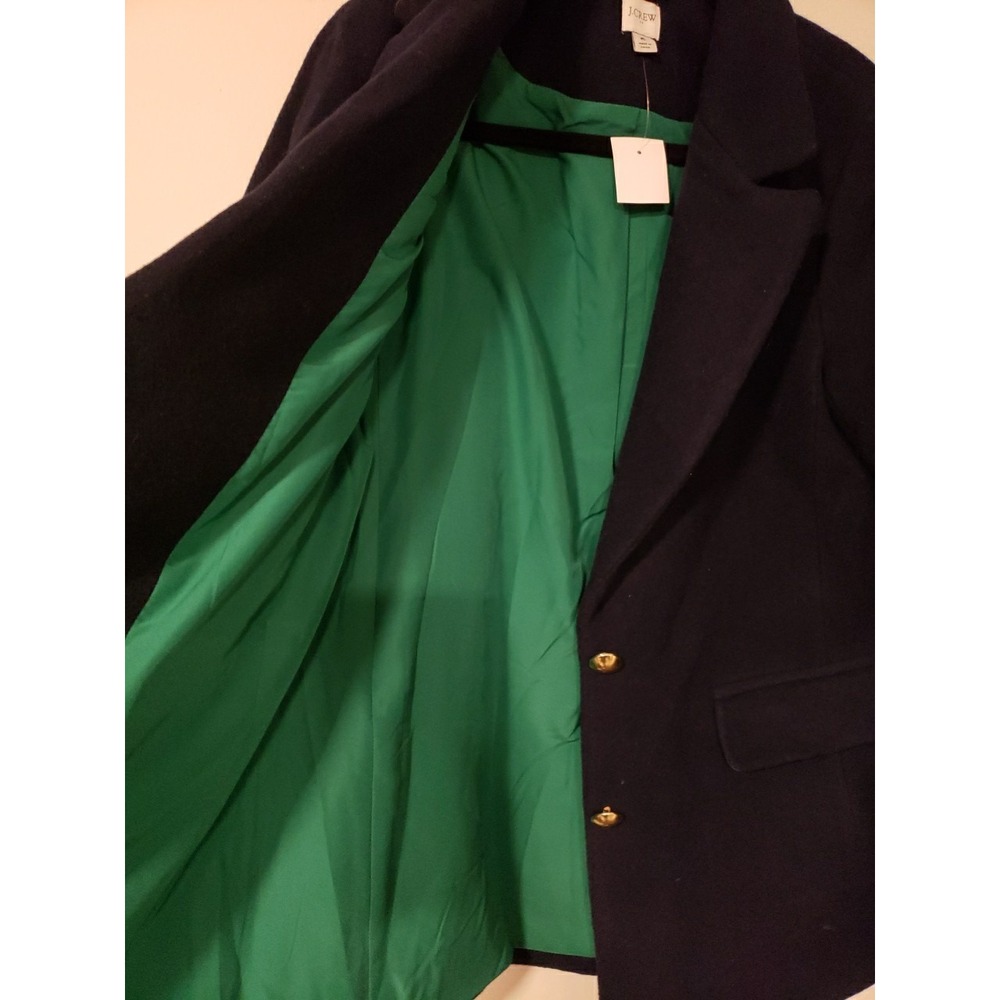 J.Crew Wool-blend Blazer-Coat Navy Size 6 NWT (h - Picture 8 of 8